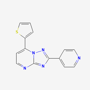 molecular formula C14H9N5S B5292883 4-[7-(THIOPHEN-2-YL)-[1,2,4]TRIAZOLO[1,5-A]PYRIMIDIN-2-YL]PYRIDINE 