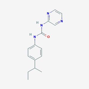 molecular formula C15H18N4O B5293137 N-[4-(SEC-BUTYL)PHENYL]-N'-(2-PYRAZINYL)UREA 