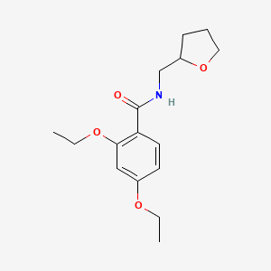molecular formula C16H23NO4 B5293371 2,4-diethoxy-N-(tetrahydrofuran-2-ylmethyl)benzamide 