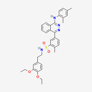 molecular formula C35H38N4O4S B5293462 N-[2-(3,4-DIETHOXYPHENYL)ETHYL]-5-{4-[(2,4-DIMETHYLPHENYL)AMINO]PHTHALAZIN-1-YL}-2-METHYLBENZENE-1-SULFONAMIDE 