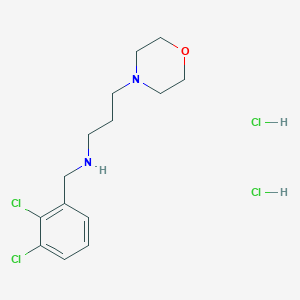 molecular formula C14H22Cl4N2O B5293570 N-[(2,3-dichlorophenyl)methyl]-3-morpholin-4-ylpropan-1-amine;dihydrochloride 