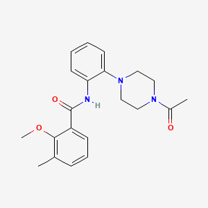 molecular formula C21H25N3O3 B5293655 N-[2-(4-acetylpiperazin-1-yl)phenyl]-2-methoxy-3-methylbenzamide 