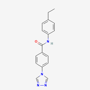 molecular formula C17H16N4O B5293752 N-(4-ethylphenyl)-4-(1,2,4-triazol-4-yl)benzamide 