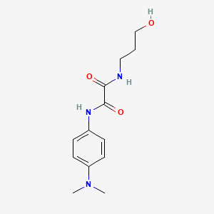 molecular formula C13H19N3O3 B5293779 N'-[4-(DIMETHYLAMINO)PHENYL]-N-(3-HYDROXYPROPYL)ETHANEDIAMIDE 