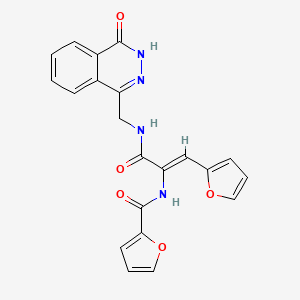 molecular formula C21H16N4O5 B5293890 N-[(1Z)-1-(2-FURYL)-3-OXO-3-{[(4-OXO-3,4-DIHYDRO-1-PHTHALAZINYL)METHYL]AMINO}-1-PROPEN-2-YL]-2-FURAMIDE 