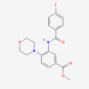 molecular formula C19H19FN2O4 B5293939 methyl 3-[(4-fluorobenzoyl)amino]-4-morpholin-4-ylbenzoate 