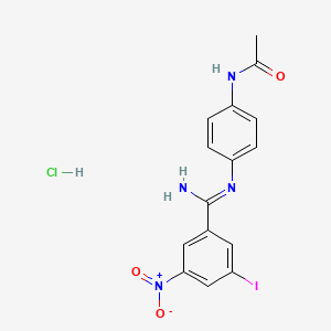 molecular formula C15H14ClIN4O3 B5294475 N-[4-[[amino-(3-iodo-5-nitrophenyl)methylidene]amino]phenyl]acetamide;hydrochloride 