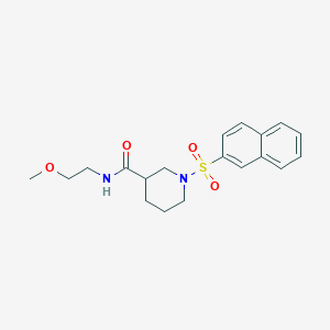 molecular formula C19H24N2O4S B5294557 N-(2-methoxyethyl)-1-naphthalen-2-ylsulfonylpiperidine-3-carboxamide 