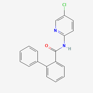 molecular formula C18H13ClN2O B5294647 Biphenyl-2-carboxylic acid (5-chloro-pyridin-2-yl)-amide 