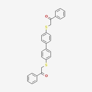 molecular formula C28H22O2S2 B5294849 4,4'-Bis(phenacylthio)biphenyl 