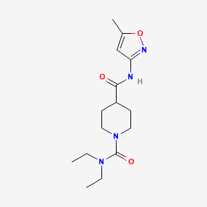 molecular formula C15H24N4O3 B5295009 N1,N1-DIETHYL-N4-(5-METHYL-1,2-OXAZOL-3-YL)PIPERIDINE-1,4-DICARBOXAMIDE 