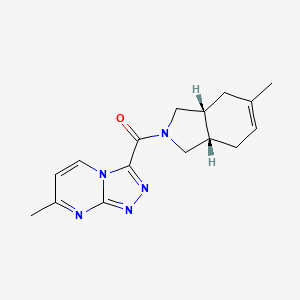 molecular formula C16H19N5O B5295083 [(3aR,7aS)-5-methyl-1,3,3a,4,7,7a-hexahydroisoindol-2-yl]-(7-methyl-[1,2,4]triazolo[4,3-a]pyrimidin-3-yl)methanone 
