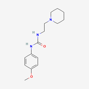molecular formula C15H23N3O2 B5295221 N-(4-METHOXYPHENYL)-N'-(2-PIPERIDINOETHYL)UREA 