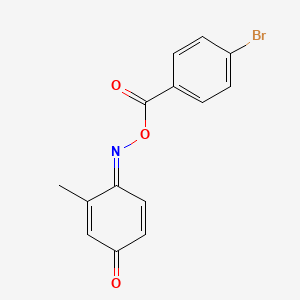 molecular formula C14H10BrNO3 B5295384 [(E)-(2-methyl-4-oxocyclohexa-2,5-dien-1-ylidene)amino] 4-bromobenzoate 