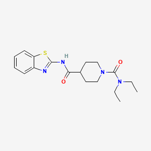 molecular formula C18H24N4O2S B5295388 N4-(1,3-BENZOTHIAZOL-2-YL)-N1,N1-DIETHYLPIPERIDINE-1,4-DICARBOXAMIDE 