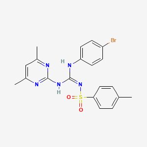 molecular formula C20H20BrN5O2S B5295531 N-{(Z)-[(4-bromophenyl)amino][(4,6-dimethylpyrimidin-2-yl)amino]methylidene}-4-methylbenzenesulfonamide 