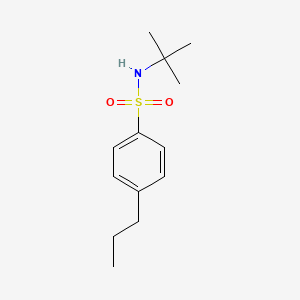 molecular formula C13H21NO2S B5295601 N-tert-butyl-4-propylbenzenesulfonamide 