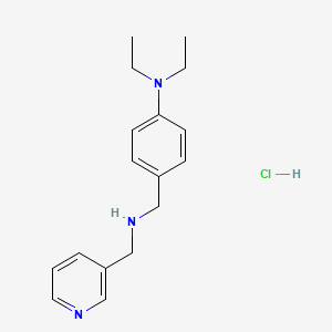 molecular formula C17H24ClN3 B5295762 N,N-diethyl-4-[(pyridin-3-ylmethylamino)methyl]aniline;hydrochloride 