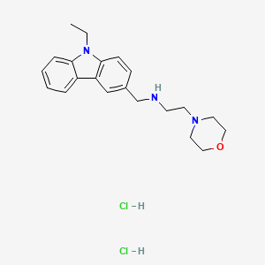 molecular formula C21H29Cl2N3O B5295889 N-[(9-ethylcarbazol-3-yl)methyl]-2-morpholin-4-ylethanamine;dihydrochloride 