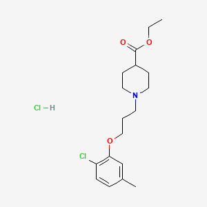 molecular formula C18H27Cl2NO3 B5295927 Ethyl 1-[3-(2-chloro-5-methylphenoxy)propyl]piperidine-4-carboxylate;hydrochloride 