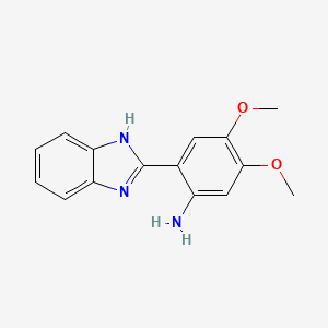 molecular formula C15H15N3O2 B5295938 2-(1H-Benzo[d]imidazol-2-yl)-4,5-dimethoxyaniline 