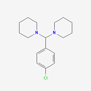 molecular formula C17H25ClN2 B5296124 Methane, (4-chlorophenyl)bis(1-piperidyl)- CAS No. 55591-37-2