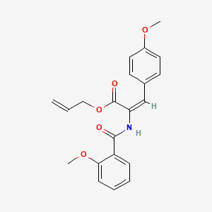molecular formula C21H21NO5 B5296442 prop-2-enyl (E)-2-[(2-methoxybenzoyl)amino]-3-(4-methoxyphenyl)prop-2-enoate 