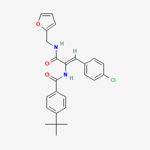 molecular formula C25H25ClN2O3 B5296543 4-tert-butyl-N-[(Z)-1-(4-chlorophenyl)-3-(furan-2-ylmethylamino)-3-oxoprop-1-en-2-yl]benzamide 