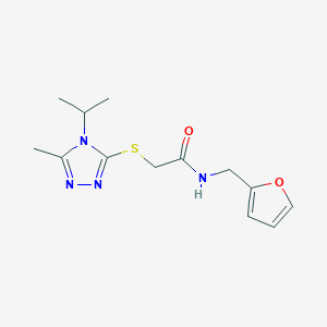 molecular formula C13H18N4O2S B5297197 N-(2-FURYLMETHYL)-2-[(4-ISOPROPYL-5-METHYL-4H-1,2,4-TRIAZOL-3-YL)SULFANYL]ACETAMIDE 