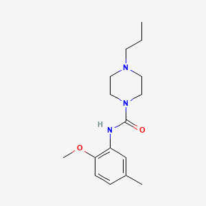 molecular formula C16H25N3O2 B5297271 N-(2-methoxy-5-methylphenyl)-4-propylpiperazine-1-carboxamide 