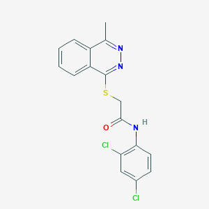 molecular formula C17H13Cl2N3OS B5297384 N-(2,4-Dichlorophenyl)-2-[(4-methyl-1-phthalazinyl)sulfanyl]acetamide 