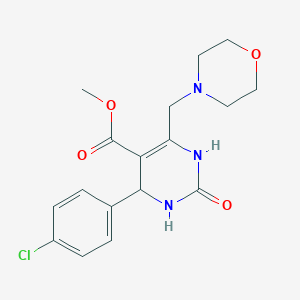 molecular formula C17H20ClN3O4 B5297414 Methyl 4-(4-chlorophenyl)-6-(morpholin-4-ylmethyl)-2-oxo-1,2,3,4-tetrahydropyrimidine-5-carboxylate 