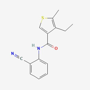 molecular formula C15H14N2OS B5297432 N-(2-cyanophenyl)-4-ethyl-5-methylthiophene-3-carboxamide 