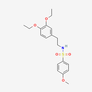 molecular formula C19H25NO5S B5297605 N-[2-(3,4-DIETHOXYPHENYL)ETHYL]-4-METHOXYBENZENE-1-SULFONAMIDE 