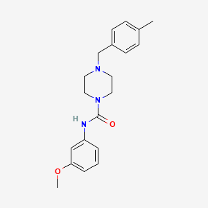 molecular formula C20H25N3O2 B5298165 N-(3-methoxyphenyl)-4-[(4-methylphenyl)methyl]piperazine-1-carboxamide 