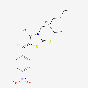 molecular formula C18H22N2O3S2 B5298366 3-(2-ethylhexyl)-5-(4-nitrobenzylidene)-2-thioxo-1,3-thiazolidin-4-one 