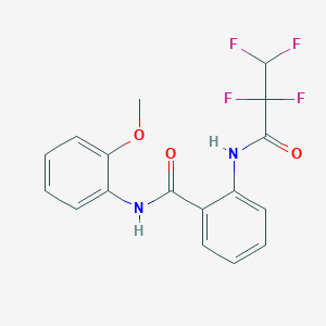 molecular formula C17H14F4N2O3 B5298390 N-(2-methoxyphenyl)-2-(2,2,3,3-tetrafluoropropanoylamino)benzamide 
