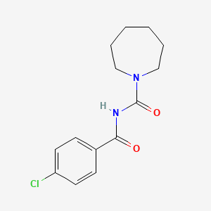 molecular formula C14H17ClN2O2 B5298413 N-(4-chlorobenzoyl)azepane-1-carboxamide 