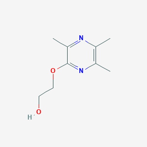 molecular formula C9H14N2O2 B052985 2-[(3,5,6-Trimethylpyrazin-2-yl)oxy]ethan-1-ol CAS No. 118136-45-1