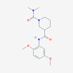molecular formula C17H25N3O4 B5298540 N~3~-(2,5-dimethoxyphenyl)-N~1~,N~1~-dimethylpiperidine-1,3-dicarboxamide 