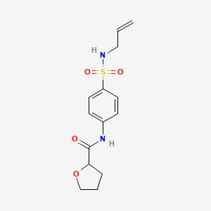 molecular formula C14H18N2O4S B5298819 N-{4-[(PROP-2-EN-1-YL)SULFAMOYL]PHENYL}OXOLANE-2-CARBOXAMIDE 