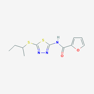 molecular formula C11H13N3O2S2 B5298895 N-[5-(butan-2-ylsulfanyl)-1,3,4-thiadiazol-2-yl]furan-2-carboxamide 