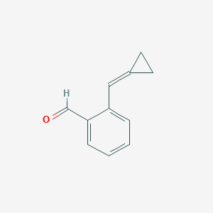 molecular formula C11H10O B052990 2-(Cyclopropylidenemethyl)benzaldehyde CAS No. 111653-84-0