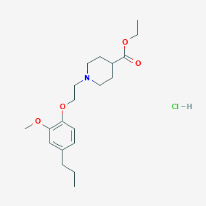 molecular formula C20H32ClNO4 B5299001 Ethyl 1-[2-(2-methoxy-4-propylphenoxy)ethyl]piperidine-4-carboxylate;hydrochloride 