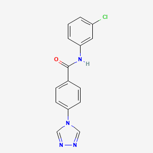 molecular formula C15H11ClN4O B5299020 N-(3-chlorophenyl)-4-(1,2,4-triazol-4-yl)benzamide 