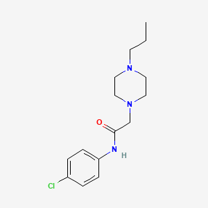 molecular formula C15H22ClN3O B5299027 N-(4-chlorophenyl)-2-(4-propylpiperazin-1-yl)acetamide 