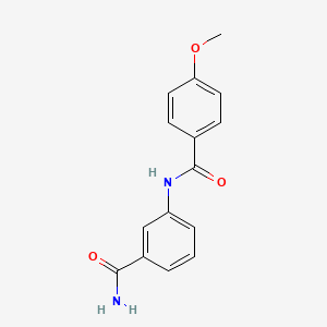 molecular formula C15H14N2O3 B5299043 3-[4-Methoxybenzoyl]aminobenzamide 