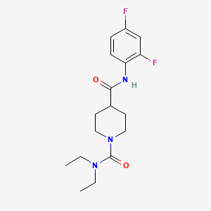 molecular formula C17H23F2N3O2 B5299261 N~4~-(2,4-difluorophenyl)-N~1~,N~1~-diethylpiperidine-1,4-dicarboxamide 