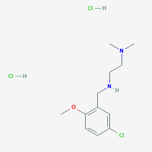 molecular formula C12H21Cl3N2O B5299385 N-[(5-chloro-2-methoxyphenyl)methyl]-N',N'-dimethylethane-1,2-diamine;dihydrochloride 