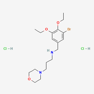 molecular formula C18H31BrCl2N2O3 B5299393 N-[(3-bromo-4,5-diethoxyphenyl)methyl]-3-morpholin-4-ylpropan-1-amine;dihydrochloride 